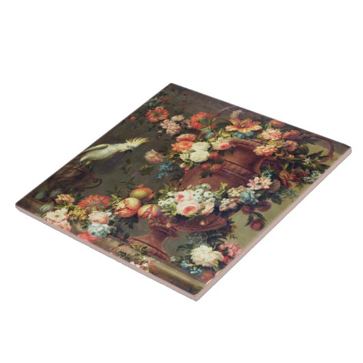 Ein Überfluss an der Frucht und an den Blumen Fliese (Seite)