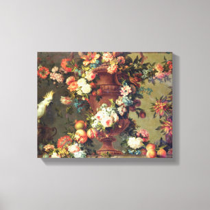 Ein Überfluss an der Frucht und an den Blumen Leinwanddruck