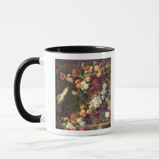 Ein Überfluss an der Frucht und an den Blumen Tasse (Links)