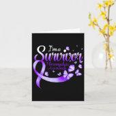 Ein Überlebender Fibromyalgie-Butterfly Karte (Gelbe Blume)