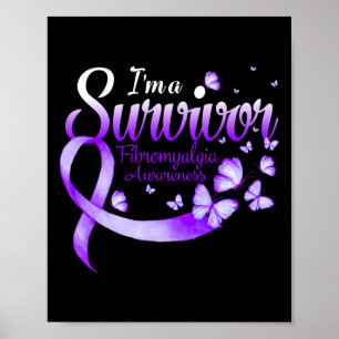 Ein Überlebender fibromyalgischer Schmetterling 1 Poster