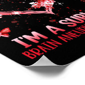 Ein Überlebender Hirnaneurysma Bewusstsein Burgund Poster (Ecke)