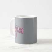 Ein Überlebender Leopard Retro Brustkrebs-Bewussts Kaffeetasse (Vorderseite Links)