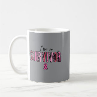 Ein Überlebender Leopard Retro Brustkrebs-Bewussts Kaffeetasse