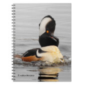 Ein überraschender, gehobener Merganser Notizblock (Vorderseite)