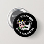 Ein Udder bricht die grasblütige Kuh dunkle BG Button (Vorne & Hinten)