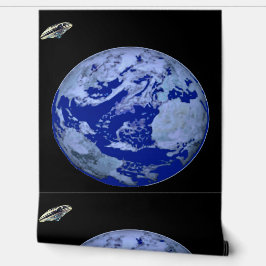 Ein UFO, das die Erde als Hintergrundbild dient Tapete