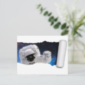 Ein UFO im Weltraum - Begegnung der Astronauten Al Postkarte (Stehend Vorderseite)