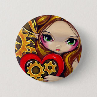 "Ein Uhrwerk-Valentinsgruß-" Knopf Button
