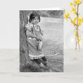 Ein Umatilla Girl Karte (Gelbe Blume)