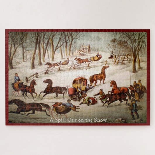Ein Umfall im Schnee großes Puzzle (Horizontal)