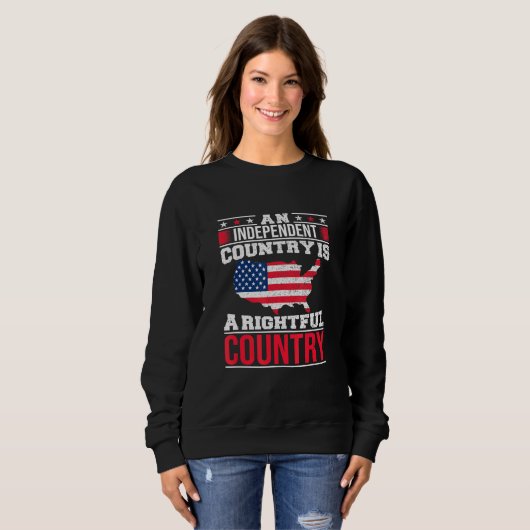 Ein unabhängiges Land ist ein richtiger US-Champio Sweatshirt (Vorne ganz)