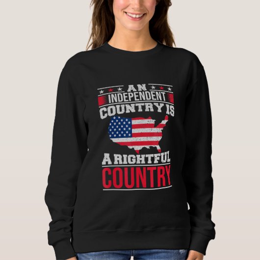 Ein unabhängiges Land ist ein richtiger US-Champio Sweatshirt (Vorderseite)