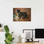 Ein unartiger schwarzer Mops von John Emms Poster (Heimbüro)