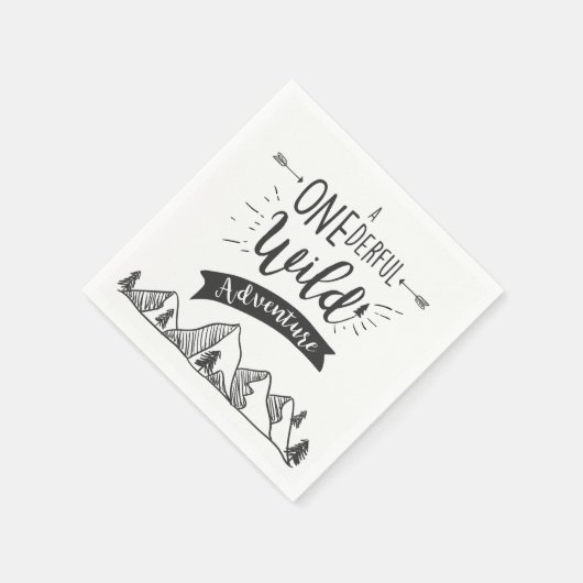 Ein unermüdliches Wild Adventure Paper Napkins Boy Serviette (Ecke)