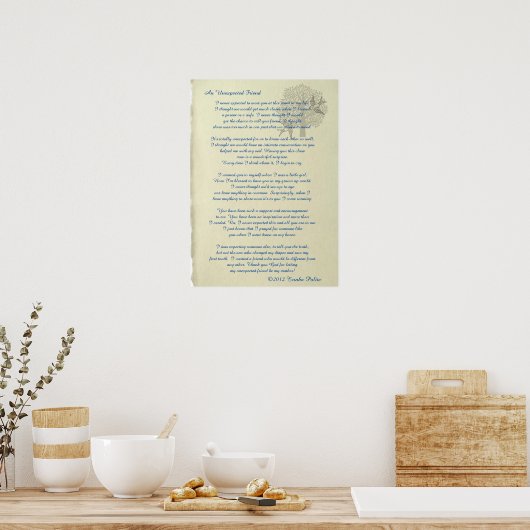 Ein unerwarteter Freund ©2012 Trinka Polite (Plaka Poster (Küche)