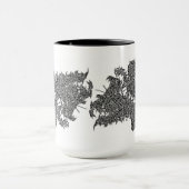 Ein Ungetüm, das einen Greif kämpft Tasse (Zentrum)