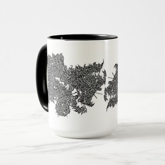 Ein Ungetüm, das einen Greif kämpft Tasse (Vorderseite Links)