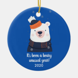 Ein ungewöhnliches Jahr der Biene, Sonnenbär 2020  Keramik Ornament