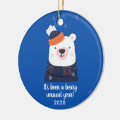 Ein ungewöhnliches Jahr der Biene, Sonnenbär 2020  Keramik Ornament (Links)