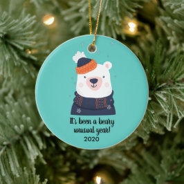 Ein ungewöhnliches Jahr der Biene, Sonnenbär 2020  Keramik Ornament