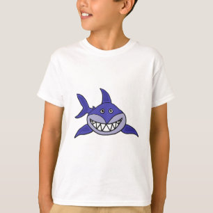 Ein unglaublich witzig grinsender Haifisch-Cartoon T-Shirt