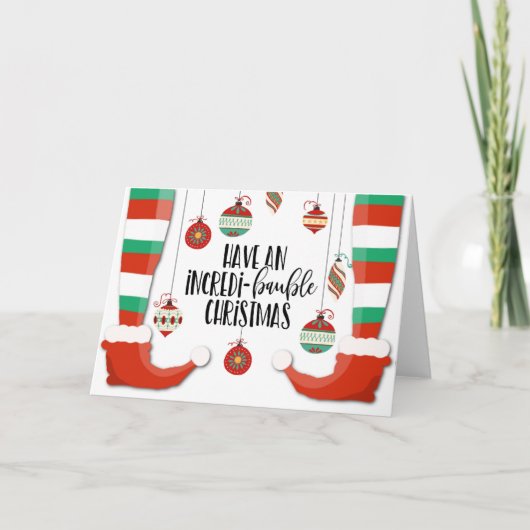 ein unglaubliches Weihnachtsbauble inkredi-baubl h Karte (Vorderseite)