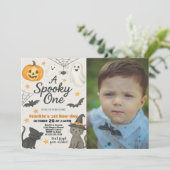 Ein unheimlicher | Geburtstags Halloween Einladung (Stehend Vorderseite)