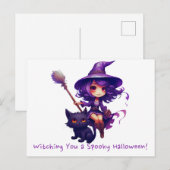 Ein unheimliches Halloween Feiertagspostkarte (Vorne/Hinten)