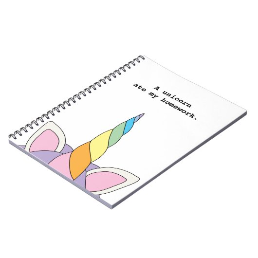 Ein Unicorn aß mein Hausaufgaben-lustiges Notizblock (Linke Seite)