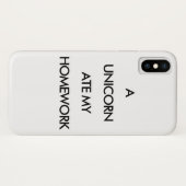 EIN UNICORN ATE MY HAUSAUFGABEN iPhone Case (Rückseite (Horizontal))