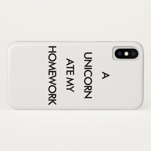 EIN UNICORN ATE MY HAUSAUFGABEN iPhone Case (Rückseite (Horizontal))