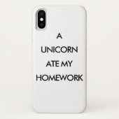 EIN UNICORN ATE MY HAUSAUFGABEN iPhone Case (Rückseite)