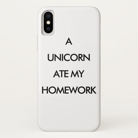 EIN UNICORN ATE MY HAUSAUFGABEN iPhone Case (Rückseite)