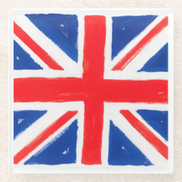 Ein Union Jack Glasuntersetzer 