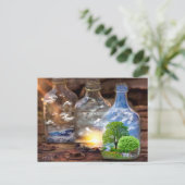 Ein Universum in einer Flasche Postkarte (Stehend Vorderseite)