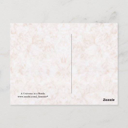 Ein Universum in einer Flasche Postkarte (Rückseite)