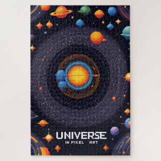 Ein Universum in Pixel Art Puzzle