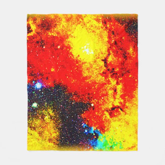 Ein Universum mit hellen Farben. Jetzt kaufen Fleecedecke (Vorderseite)
