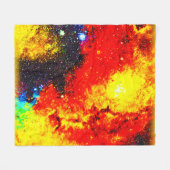 Ein Universum mit hellen Farben. Jetzt kaufen Fleecedecke (Vorderseite (Horizontal))