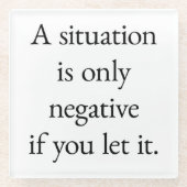 Ein Untersetzer aus Glas (Vorderseite)