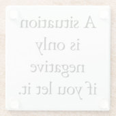 Ein Untersetzer aus Glas (Rückseite)