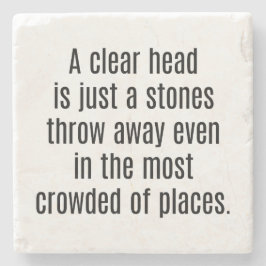 Ein Untersetzer aus klarem Marmor