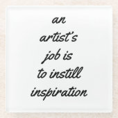 Ein Untersetzer aus Kunstglas (Vorderseite)