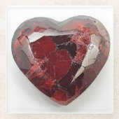 Ein Untersetzer aus Rotkehlglas (Vorderseite)