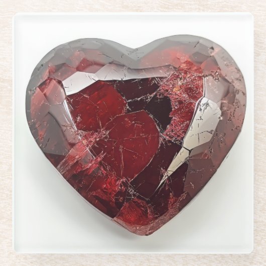 Ein Untersetzer aus Rotkehlglas (Vorderseite)