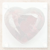 Ein Untersetzer aus Rotkehlglas (Rückseite)