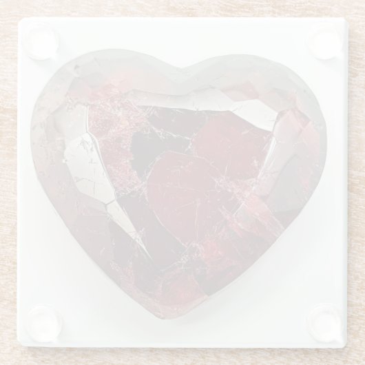 Ein Untersetzer aus Rotkehlglas (Rückseite)