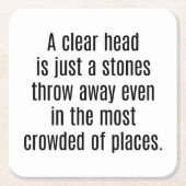 Ein Untersetzer mit einem leeren Kopfpapier (Vorderseite)