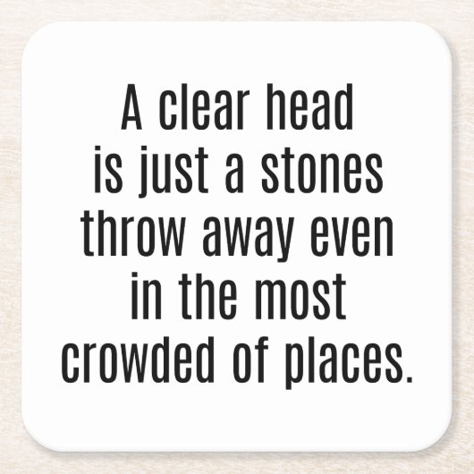 Ein Untersetzer mit einem leeren Kopfpapier (Vorderseite)